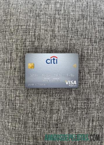 Cartão Citibank Visa Platinum da Suécia Photolook Front amostra